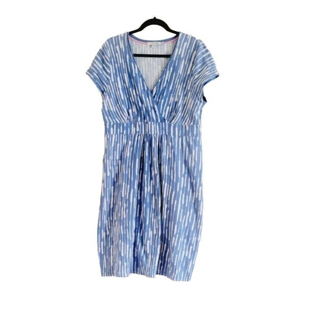 Boden Blue and White Midi Dress